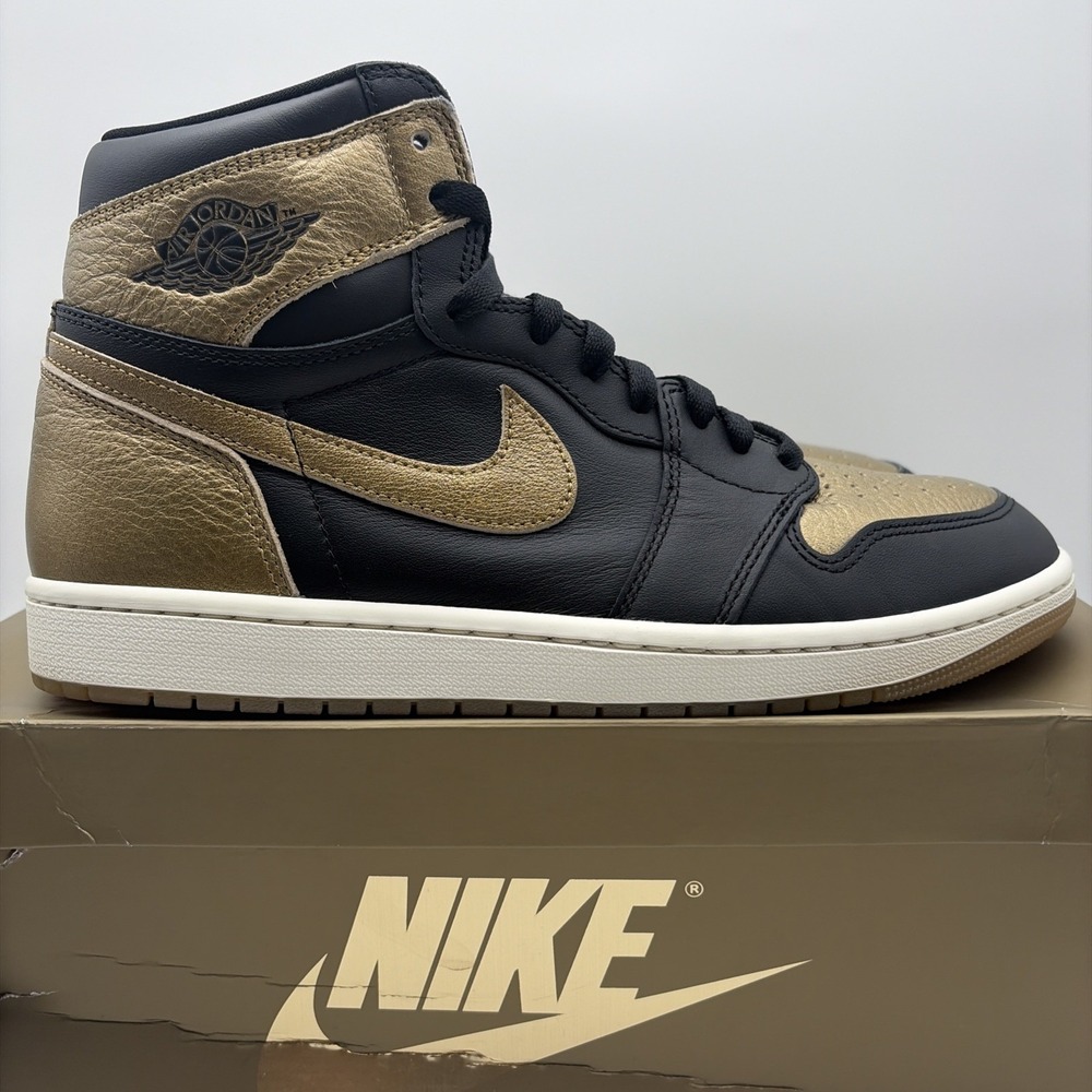 Size 11 - Air Jordan 1 Retro OG High Black Gold (DZ5485-071)